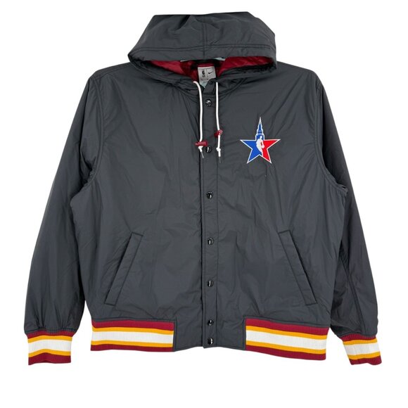 Nike NBA All-Star 2022 Men's Loose Fit Black Hooded Jacket Size XL NWT - Picture 1 of 14